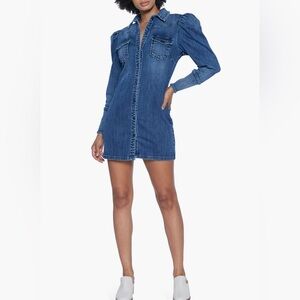 Wash Lab Denim Long Sleeve Shirt Dress NWOT stretch and comfort meet cute